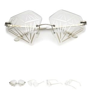 Accessories - NOVELTY RIMLESS DIAMOND SUNGLASSES METAL ARMS NEW Accessories - NOVELTY RIMLESS DIAMOND SUNGLASSES METAL ARMS NEW